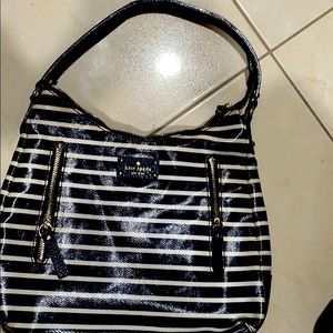 Kate Spade blue/white striped handbag